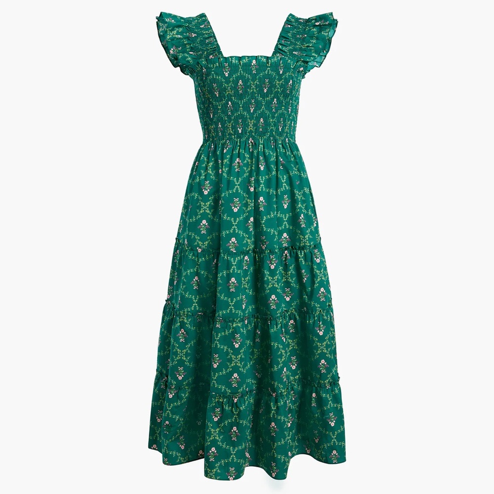 Hill House Green Floral Maxi Dress - Picture 3 of 9